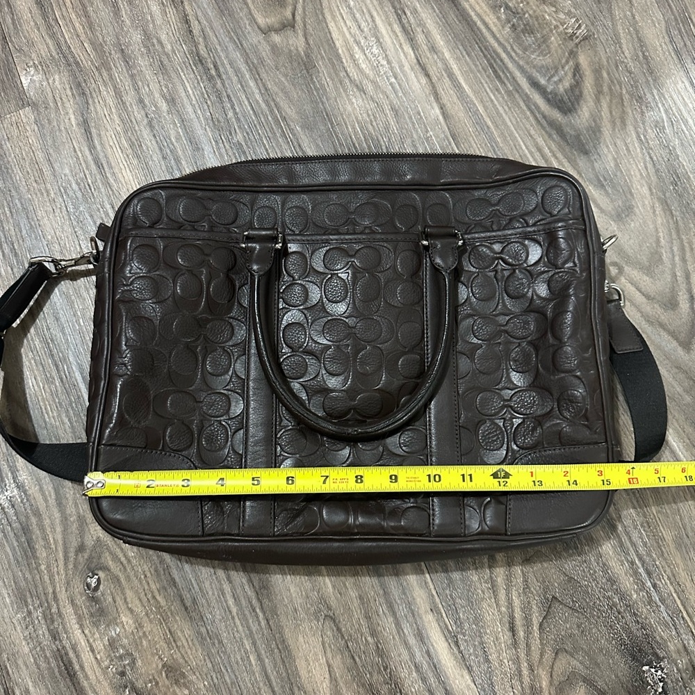 Coach Business Brown Leather Laptop Bag - Picture 10 of 11